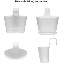 ENGELLAND 3er Set Balkonkasten Weiß mit Bügel, 2,8 l, UV- & frostbeständig, ideal für Balkon und Terrasse