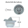 2x Zitronen-Zitrus-Saft-Hand-Presse Behälter Durchmesser: 15 cm Fassungsvermögen: 0,5 Liter Kunststoff mint