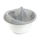 2x Zitronen-Zitrus-Saft-Hand-Presse Behälter Durchmesser: 15 cm Fassungsvermögen: 0,5 Liter Kunststoff grau