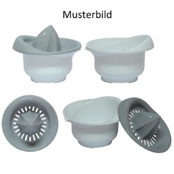 3er Set Zitruspresse mit Auffangbehälter 0,5 L aus BPA-freiem Kunststoff braun perfekte Handpresse für Zitronen Limetten Orangen