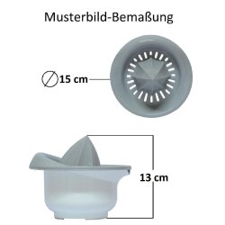 3er Set Zitruspresse mit Auffangbehälter 0,5 L aus BPA-freiem Kunststoff braun perfekte Handpresse für Zitronen Limetten Orangen