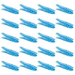 20 blaue Wäscheklammern aus Kunststoff –...