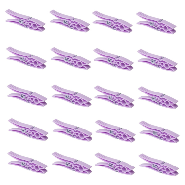 20 Wäscheklammern Kunststoff Wäscheleine Socken Handtücher Farbe lila