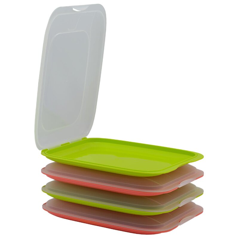 ENGELLAND 4er-Set Aufschnittbox Set Grün & Lachs, 14,35 €