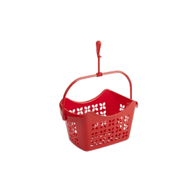 Wäscheklammerset-hänge-korb mit 40 Klammern Kunststoff zum hängen Farbe rot 