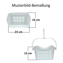 Wäscheklammerset Hänge-Korb mit 40 Klammern – robuster Korb aus PP mit Haken in Weiß