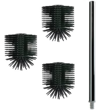 3x Silikon Bürstenkopf 26 cm mit Griff – hygienische Reinigungsbürsten