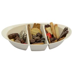ENGELLAND Snackschale Beige – 3 Fach, BPA frei,...