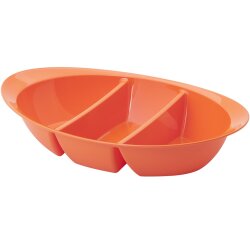 ENGELLAND Snackschale Orange 3-Fach – BPA-frei,...
