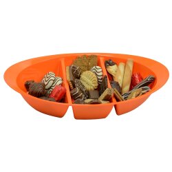 ENGELLAND Snackschale Orange 3-Fach – BPA-frei,...