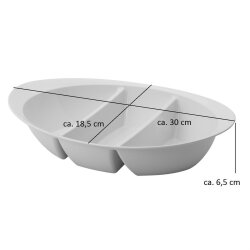 ENGELLAND Snackschale Orange 3-Fach – BPA-frei, stapelbar, spülmaschinenfest & mikrowellenfest