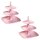 2er-Set 3-stöckige Etagère Rosa – steckbarer Kuchen- & Dessertständer aus hochwertigem PP, elegant & vielseitig einsetzbar