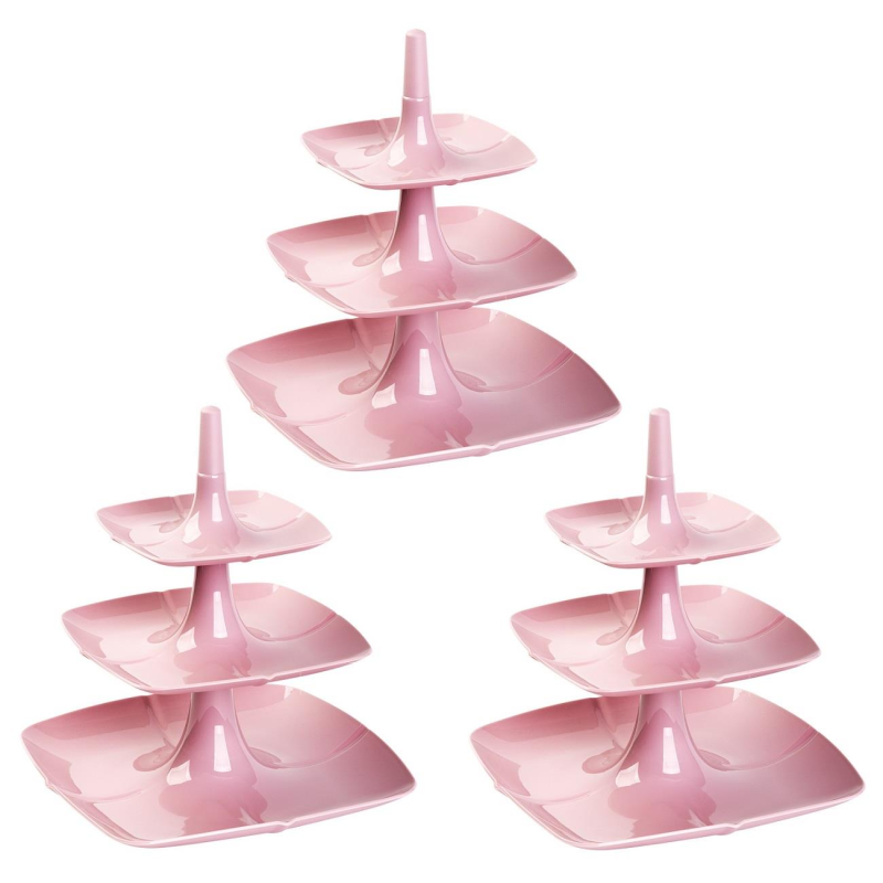 Ballett-Themen Cupcake-Ständer 3-stöckig – 30,5 X 30,5 X 38,6 Cm, Aus Karton, Rosa, Für Geburtstag & Feiern