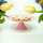 Tortenplatte mit Fuß Kuchen Torten ständer Servierteller Backzubehör Deko rosa