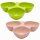ENGELLAND 2 Snack-Servierschalen Rosa Grün– BPA-frei, stapelbar, spülmaschinenfest, 30 × 18,5 × 6,5 cm, vielseitig für Snacks & Süßigkeiten