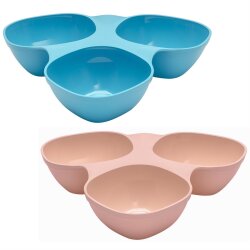 ENGELLAND 2 Snack-Servierschalen Rosa & Blau –...