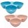 ENGELLAND 2 Snack-Servierschalen Rosa & Blau – BPA-frei, stapelbar, spülmaschinenfest 30×18,5×6,5 cm
