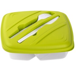 Vesperdose Grün – BPA-frei, 2 Kammern (0,5 l +...