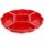 ENGELLAND Servierplatte Rot – 5 teilige Snackschale aus BPA-freiem Kunststoff, rund, 33 cm, spülmaschinenfest, stapelbar