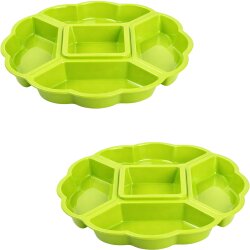 2er-Set runde Servierplatten Grün Ø 33 cm...