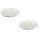 2-er-Set runde Servierplatten Weiß Ø 33 cm – 5-Fächer Snack-Platten aus BPA-freiem, wetterfestem Kunststoff, spülmaschinengeeignet