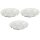 3er-Set Servierplatten Ø 33 cm Weiß – 5-Fächer Snackplatten BPA-frei, spülmaschinenfest & stapelbar