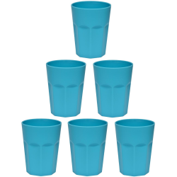 6x Kunststoffbecher Blau Trinkbecher Party-Becher Plastik...