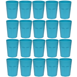 20x Kunststoffbecher Blau Trinkbecher Party-Becher Plastik Trink-Gläser Mehrweg