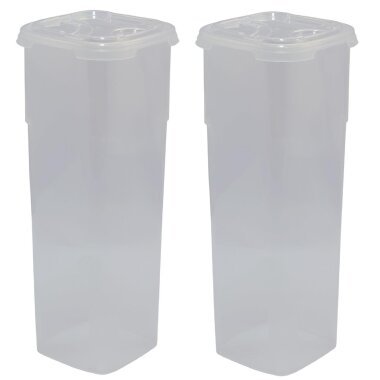 2er Set Frischhaltedosen 11×11×27,5 cm – BPA-frei, 1,7 L Vorratsbehälter für Nudeln & Lebensmittel