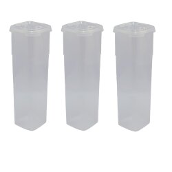 3er Set Frischhaltedosen 11×11×27,5 cm...