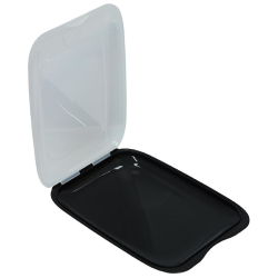 4x Stapelbare Aufschnittbox Frischhaltedose Wurst Beh&auml;lter Aufschnittdose Schwarz