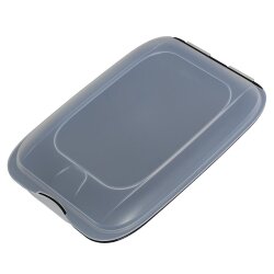 ENGELLAND 5er Aufschnittbox Set Schwarz – stapelbare Frischhaltedosen für Wurst, Käse und Aufschnitt, BPA-frei