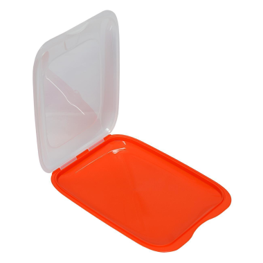 Stapelbare Aufschnittbox Frischhaltedose Wurst Behälter Aufschnittdose Orange
