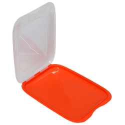 6x Stapelbare Aufschnittbox Frischhaltedose Wurst Beh&auml;lter Aufschnittdose Orange