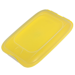 Stapelbare Aufschnittbox Frischhaltedose Wurst Behälter Aufschnittdose Gelb