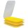 ENGELLAND Aufschnittbox Gelb 3er-Set – stapelbare Frischhaltedosen 25×17×3,3 cm, BPA-frei, mikrowellen- & gefriergeeignet