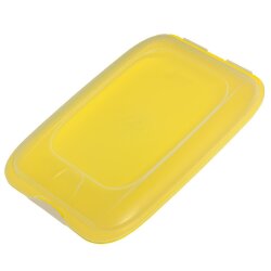 ENGELLAND Aufschnittbox Gelb 5er-Set – stapelbare Frischhaltedosen 25×17×3,3 cm, BPA-frei, mikrowellen- & gefriergeeignet