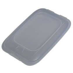 ENGELLAND Aufschnittbox Grau 4er Set – stapelbare Frischhaltedosen 25×17×3,3 cm, BPA frei, mikrowellen  & gefriergeeignet