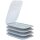 ENGELLAND Aufschnittbox Grau 4er Set – stapelbare Frischhaltedosen 25×17×3,3 cm, BPA frei, mikrowellen  & gefriergeeignet