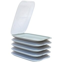 ENGELLAND Aufschnittbox Grau 5er Set – stapelbare...