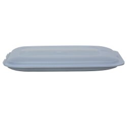 ENGELLAND Aufschnittbox Grau 6er Set – stapelbare Frischhaltedosen 25×17×3,3 cm, BPA frei, mikrowellen  & gefriergeeignet