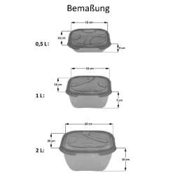 2x 3er Packung Frischhaltedose Aufbewahrungsbeh&auml;lter aus transparentem Kunststoff mit Deckel f&uuml;r Lebensmittel gelb