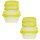 2×3er Set Frischhaltedosen 1,7 L Gelb – stapelbare BPA-freie Vorratsbehälter