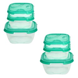 2x 3er Set Frischhaltedosen Kunststoff transparent...