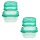 2x 3er Set Frischhaltedosen Kunststoff transparent grün mit Deckel stapelbar lebensmittelecht Meal Prep Vorrat
