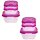 2x 3er-Pack Frischhaltedosen aus transparentem Kunststoff mit Deckel – pink – stapelbar, BPA-frei, ideal für Lebensmittelaufbewahrung und Meal Prep