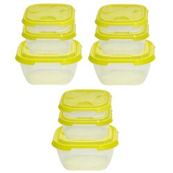 2×3er Set Frischhaltedosen Gelb 1,7 L –...