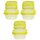 2×3er Set Frischhaltedosen Gelb 1,7 L – stapelbare, BPA-freie Vorratsbehälter