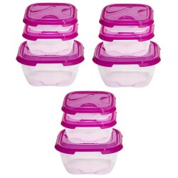 3x 3er-Pack Frischhaltedosen aus transparentem Kunststoff...