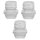 3× 3er-Pack Frischhaltedosen transparent mit Deckel – stapelbar, BPA-frei, ideal für Meal Prep